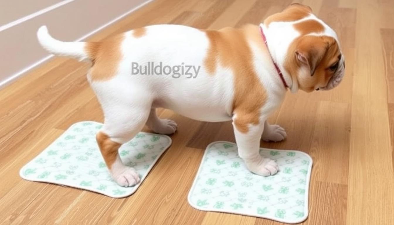 Image of Bulldogology puppy pads in use during potty training
