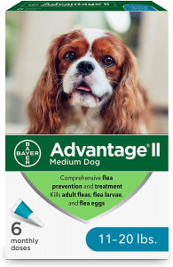 11 Best Tick Repellent for Dogs 2025 - Flea/Tick Prevention 7 Advantage II 6-Dose Medium Dog Flea Prevention, Topical Flea Treatment for Dogs 11-20 Pounds