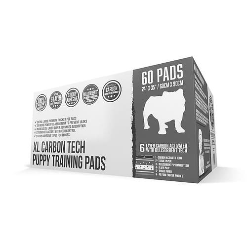 Carbon Pet Training Pads with Adhesive Tabs (X-Large, 24" x 35", 60-Count)