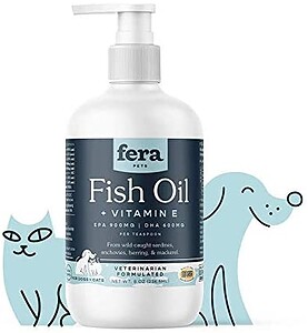 Fish Oil with Vitamin E, Cat and Dog Vitamin for Improved Pet Wellbeing