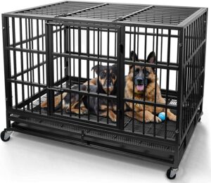 Otaid 48 Inch Heavy Duty Dog Crate Cage Kennel