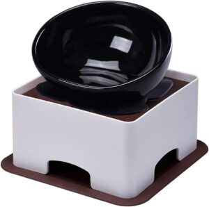 15 Best Bulldog Food Bowl Reviews - Helpful Tips To Find The Perfect One For Your Bulldogs 4 YMAXGO CeramicsTilted Single Food Feeding Bowl